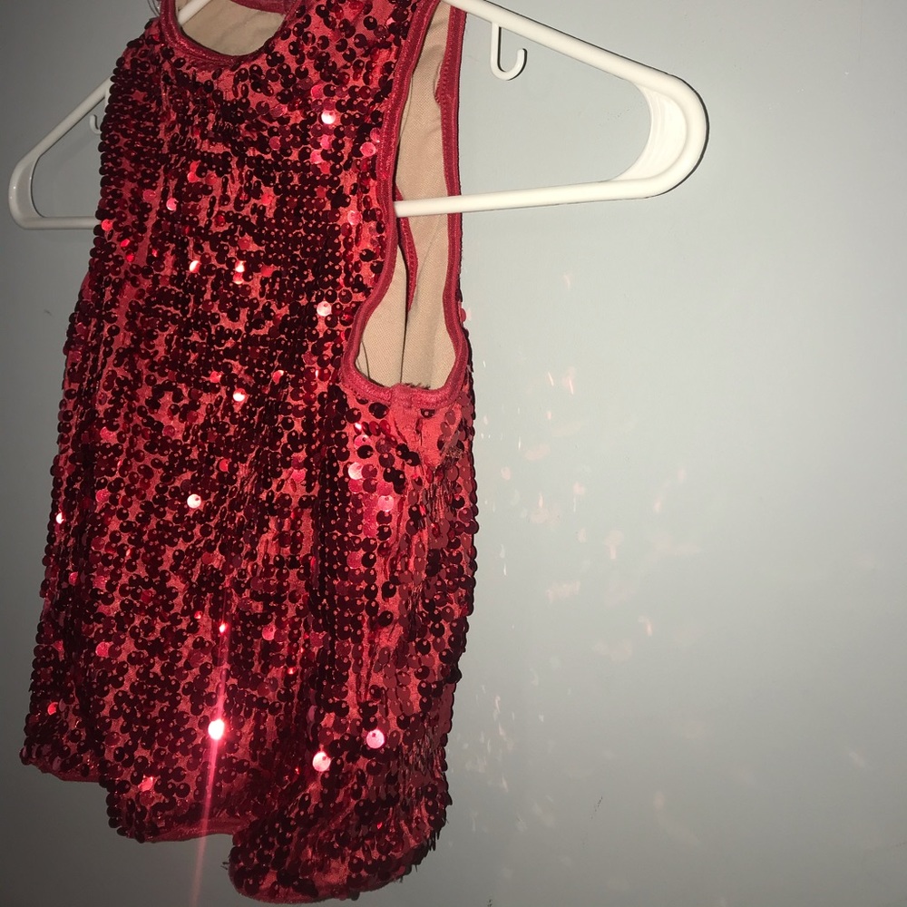 Two piece sequin costume